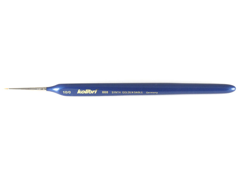 Kolibri Synthetic Golden Sable Brush, Size 10/0 x 3