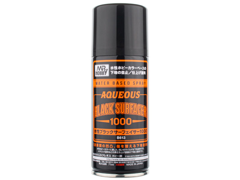 Mr Aqueous Black Surfacer 1000 Aerosol