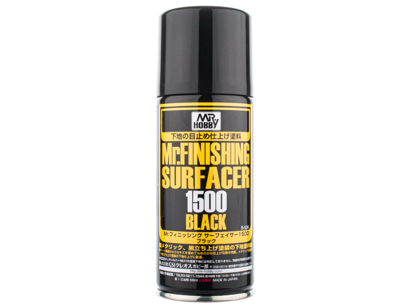 Mr Finishing Surfacer 1500 Black Aerosol