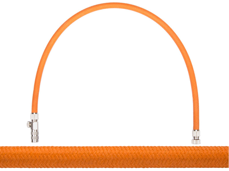 Orange Braided Airbrush Hose