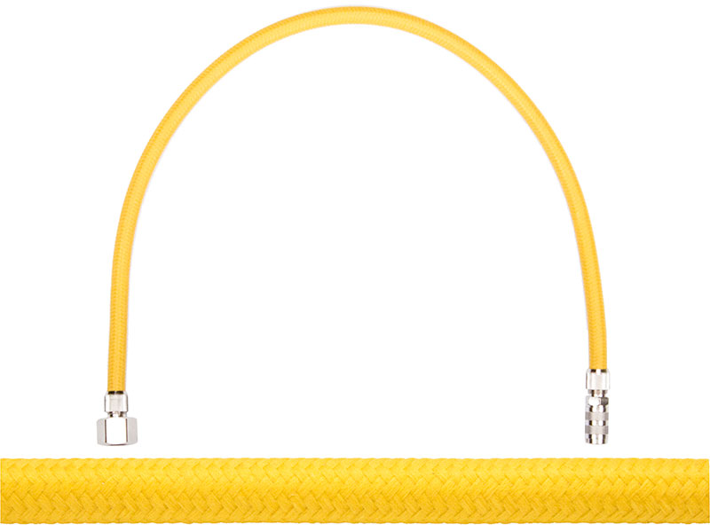 Yellow Braided Airbrush Hose