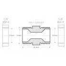 Coupler Male to Male 1/8" - view 2