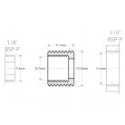 Reducer Insert 1/4" Male to 1/8" Female - view 3