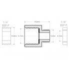 Reducer 1/4" Female to 1/8" Male - view 2