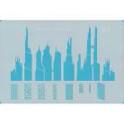 Futuristic Cityscape Airbrush Stencil Set - view 2