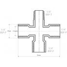 Cross Threaded Adaptor 1/4" - view 2