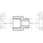 1/8" Female to 1/8" Male Coupler - view 2