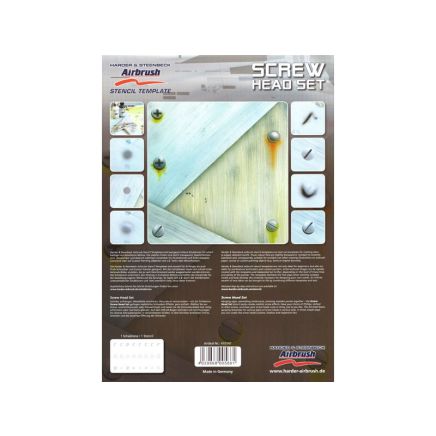 Screw Head Airbrush Stencil