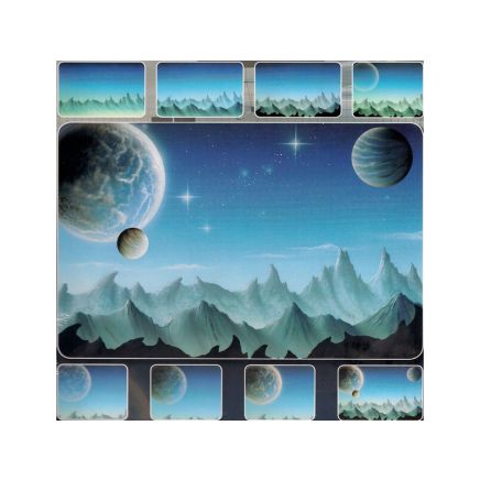 Space Landscape Airbrush Stencil Set