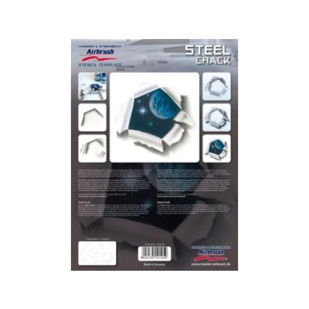 Steel Crack Airbrush Stencil