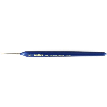 Kolibri Synthetic Golden Sable Brush Size 3/0 x 3
