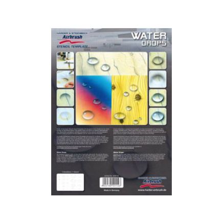 Water Drops Airbrush Stencil