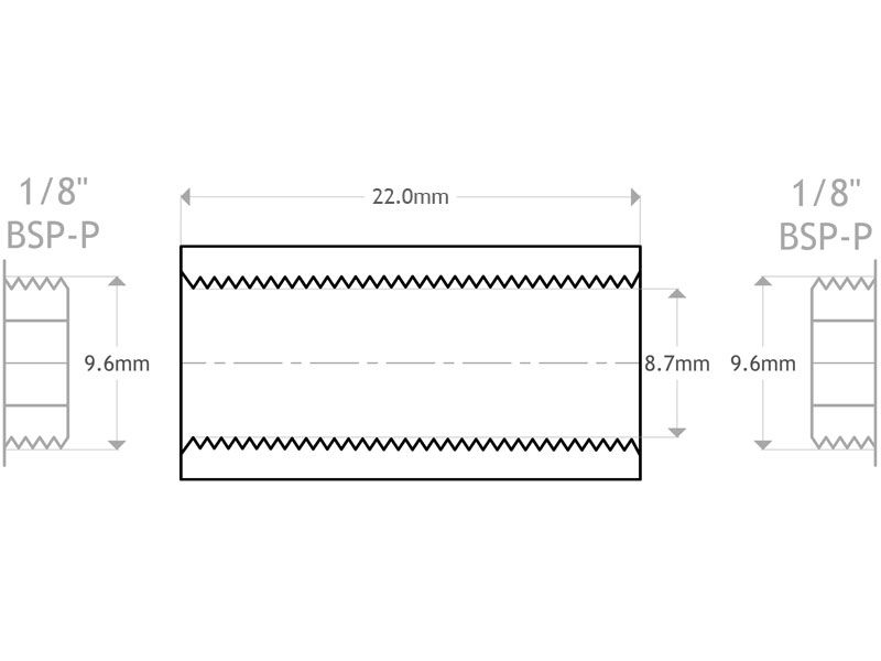 Coupler Female to Female 1/8'