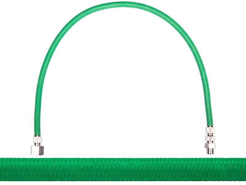 Green Braided Airbrush Hose