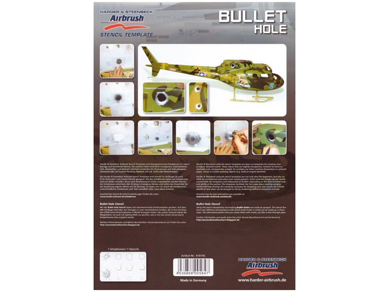 Bullet Hole Airbrush Stencil