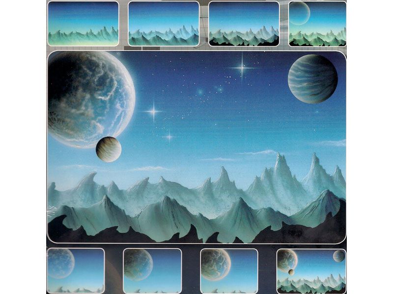Space Landscape Airbrush Stencil Set
