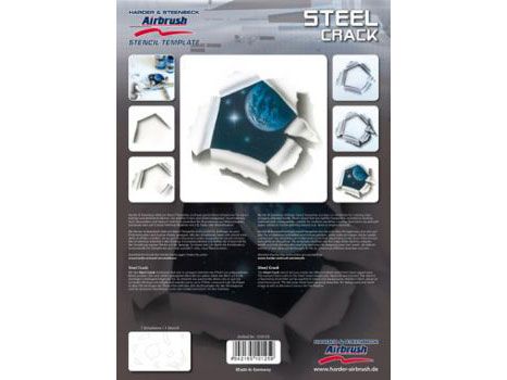 Steel Crack Airbrush Stencil