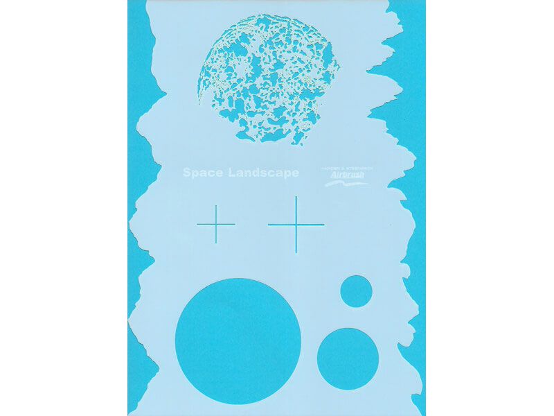Space Landscape Airbrush Stencil Set