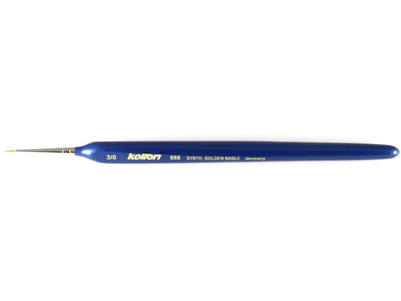 Kolibri Synthetic Golden Sable Brush Size 3/0 x 3