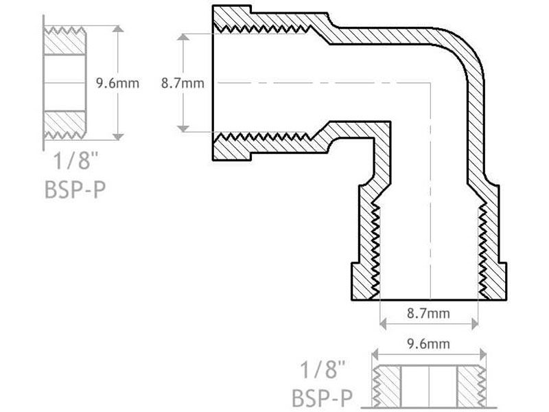 Elbow 1/8' Female to 1/8' Female