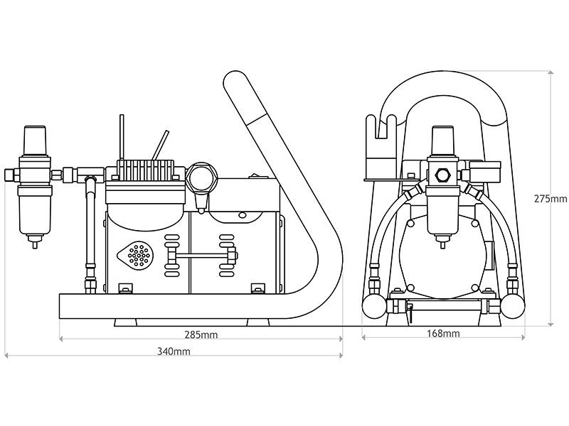 Iwata Smart Jet Plus Tubular Airbrush Compressor