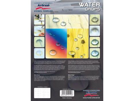 Water Drops Airbrush Stencil