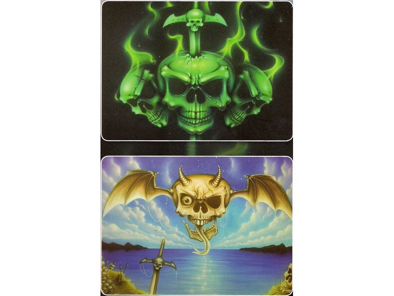 Flaming Skull Airbrush Stencil Set