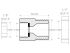 Reducer 1/4' Male to 1/8' Female