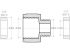 Reducer 3/8' Female to 1/4' Male